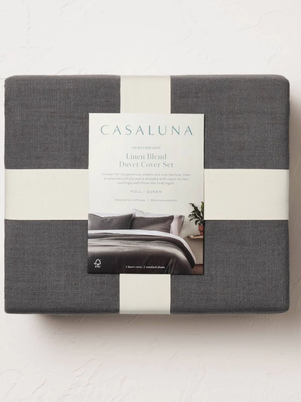 Linen-Rayon Duvet Cover Set - Casaluna Full/queen